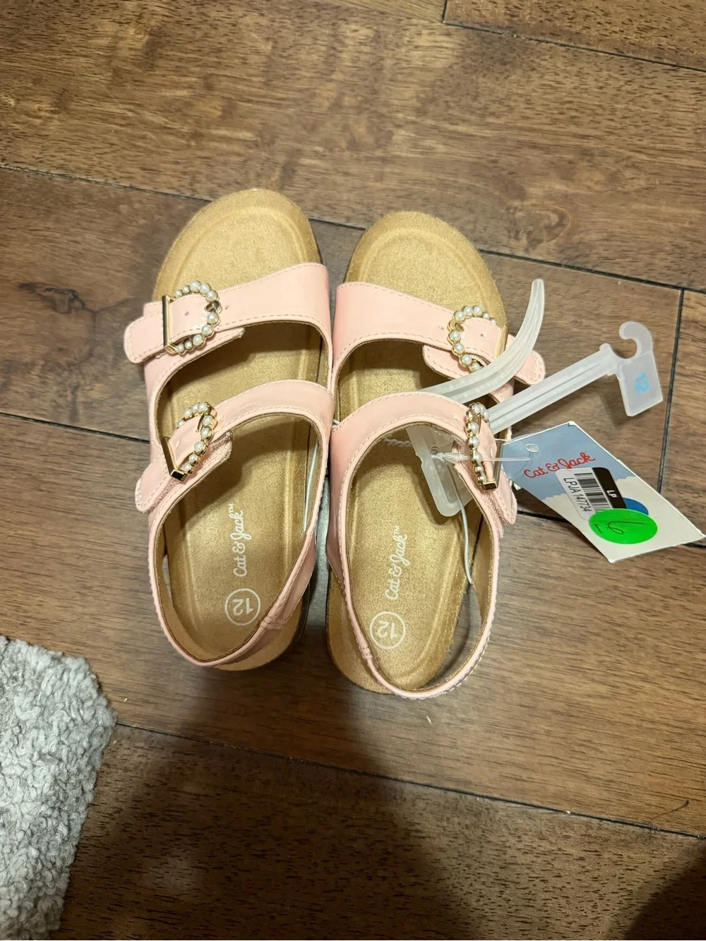 Cat & Jack Light Pink Pearl Buckle Sandals